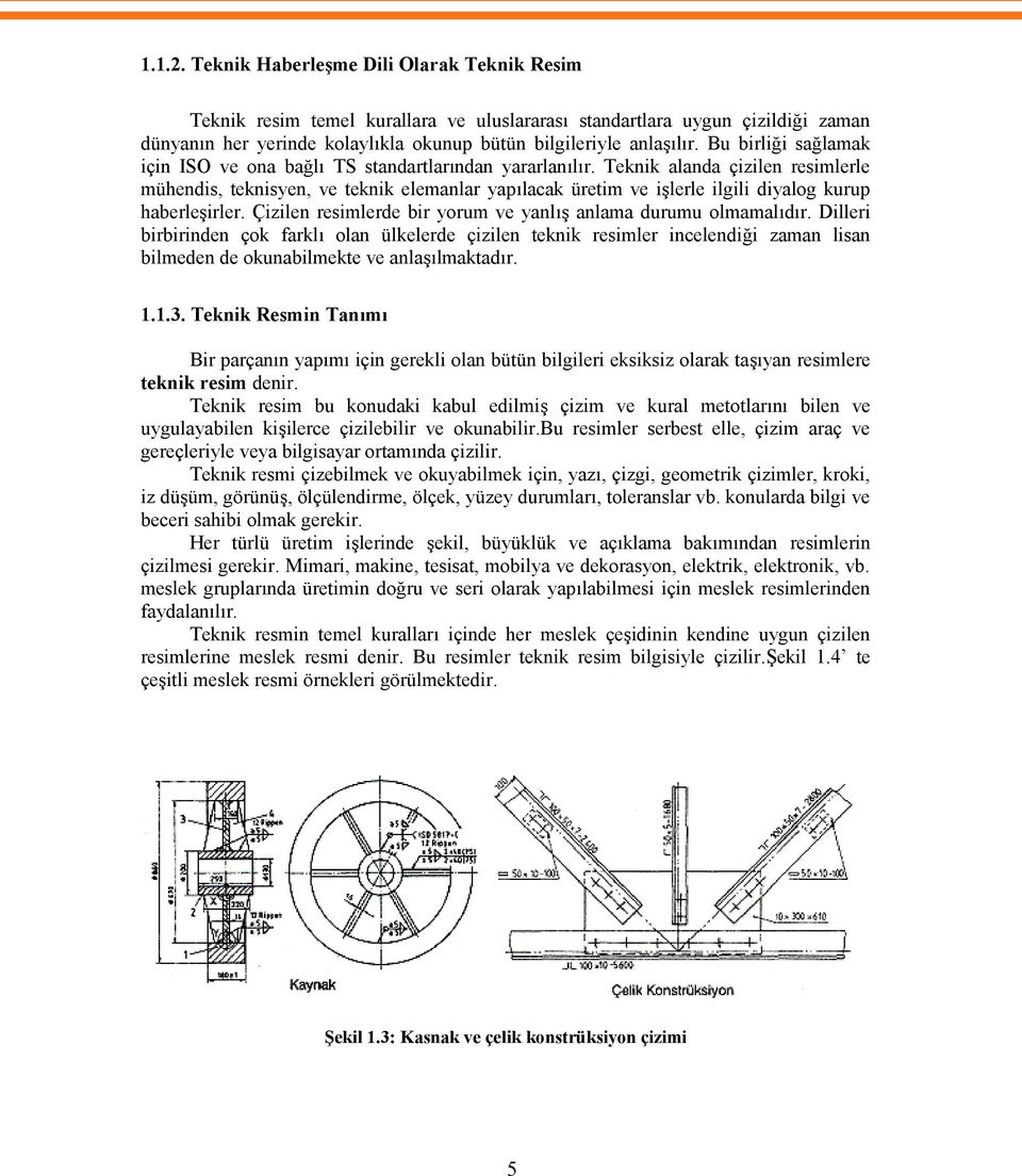 Teknik alanda çizilen resimlerle mühendis, teknisyen, ve teknik elemanlar yapılacak üretim ve işlerle ilgili diyalog kurup haberleşirler.