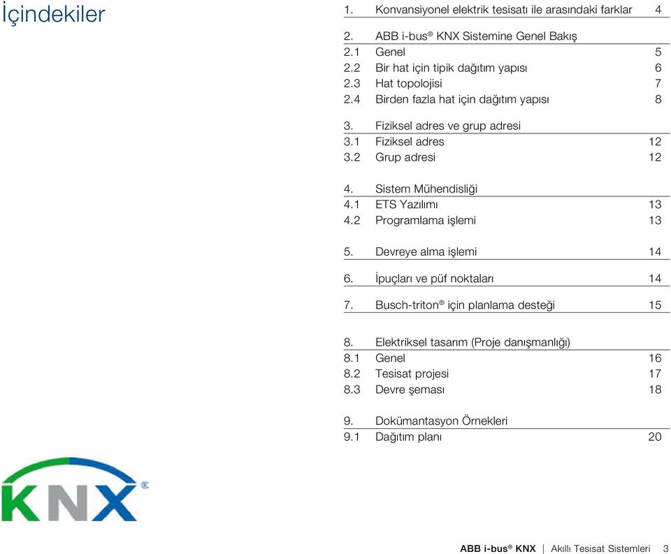 1 ETS Yazılımı 13 4.2 Programlama işlemi 13 5. Devreye alma işlemi 14 6. İpuçları ve püf noktaları 14 7. Busch-triton için planlama desteği 15 8.