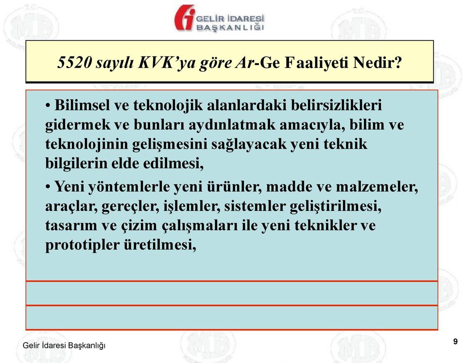 teknolojinin gelişmesini sağlayacak yeni teknik bilgilerin elde edilmesi, Yeni yöntemlerle yeni