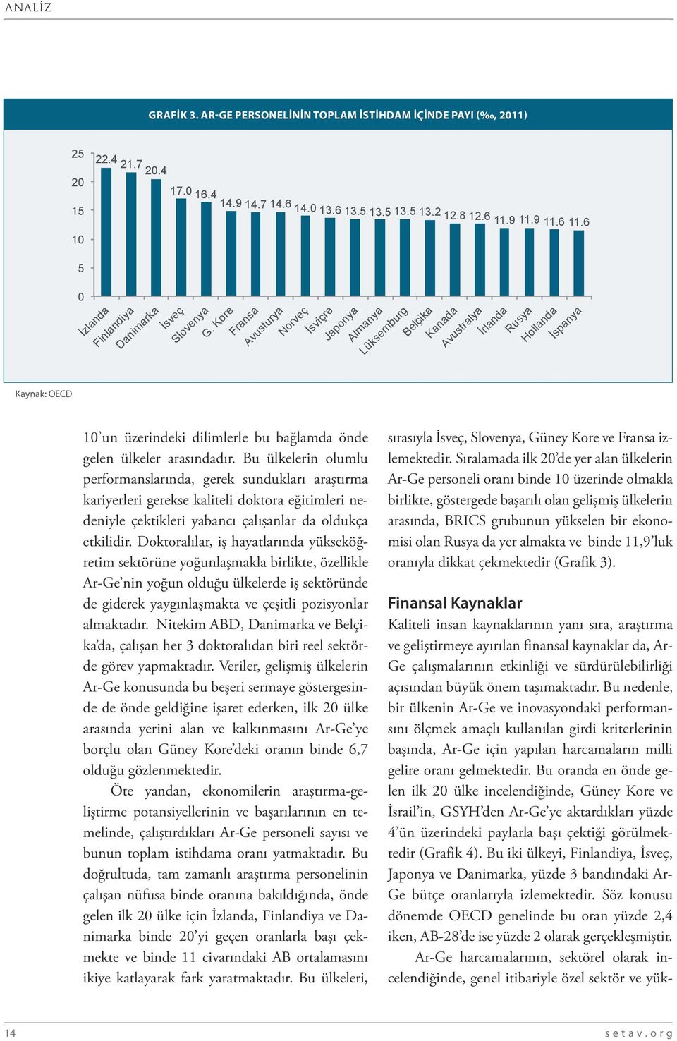 Bu ülkelerin olumlu performanslarında, gerek sundukları araştırma kariyerleri gerekse kaliteli doktora eğitimleri nedeniyle çektikleri yabancı çalışanlar da oldukça etkilidir.