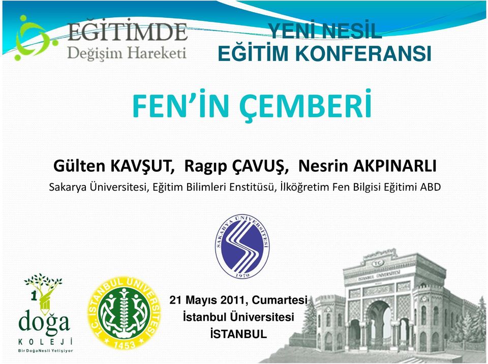 Üniversitesi, Eğitim Bilimleri Enstitüsü, İlköğretim Fen