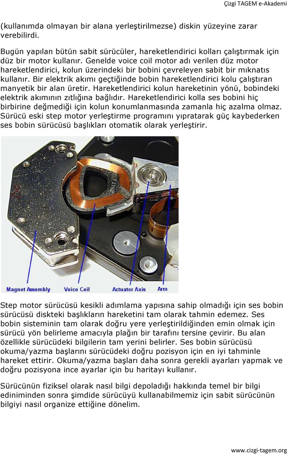 Bir elektrik akımı geçtiğinde bobin hareketlendirici kolu çalıştıran manyetik bir alan üretir. Hareketlendirici kolun hareketinin yönü, bobindeki elektrik akımının zıtlığına bağlıdır.