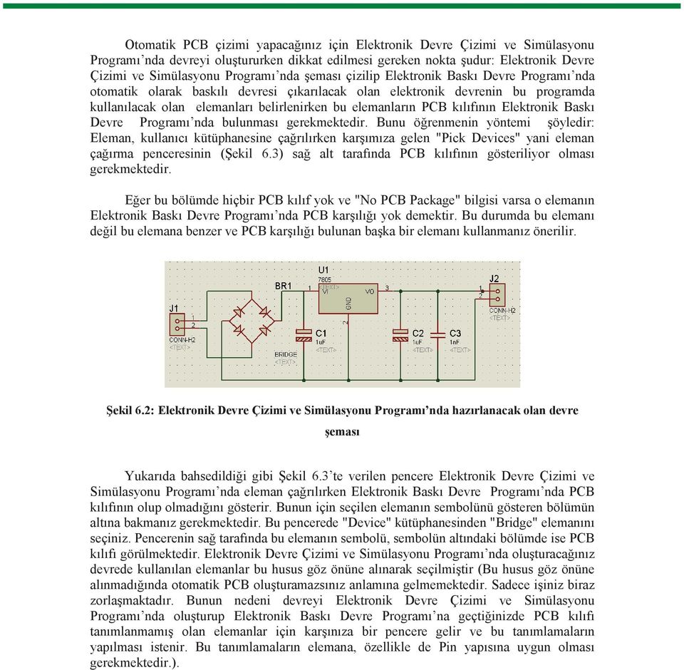 Elektronik Bask Devre Program nda bulunmas gerekmektedir.