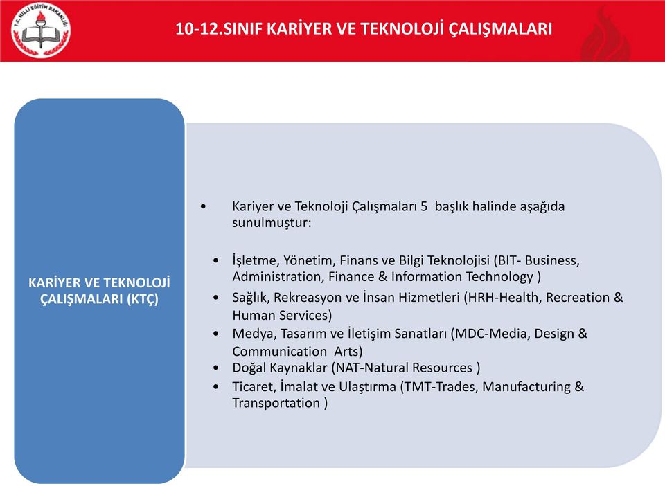 ÇALIŞMALARI (KTÇ) İşletme, Yönetim, Finans ve Bilgi Teknolojisi (BIT- Business, Administration, Finance & Information Technology )