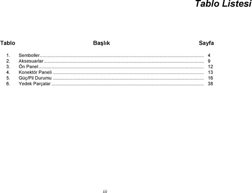 .. 9 Ön Panel... 12 4. 5. Konektör Paneli.
