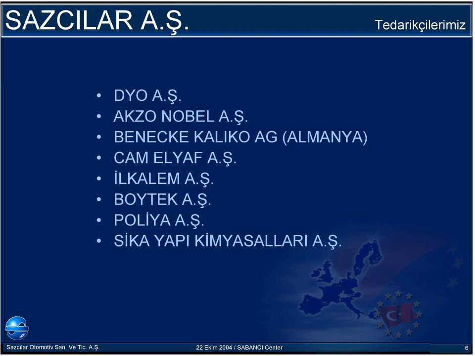 BENECKE KALIKO AG (ALMANYA) CAM ELYAF