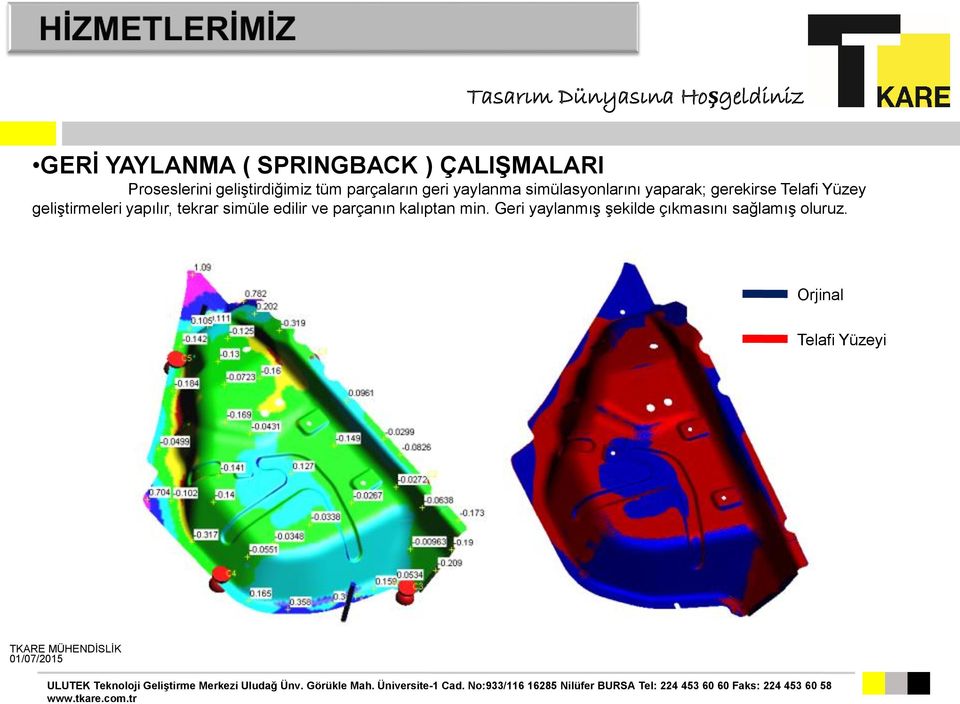 Yüzey geliştirmeleri yapılır, tekrar simüle edilir ve parçanın kalıptan