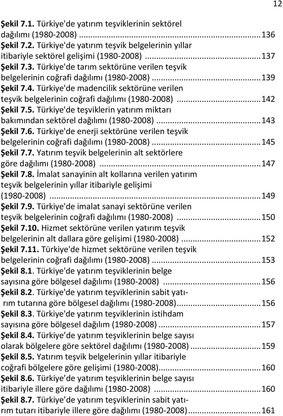 Türkiye'de teşviklerin yatırım miktarı bakımından sektörel dağılımı (1980-2008)... 143 Şekil 7.6. Türkiye'de enerji sektörüne verilen teşvik belgelerinin coğrafi dağılımı (1980-2008)... 145 Şekil 7.7. Yatırım teşvik belgelerinin alt sektörlere göre dağılımı (1980-2008).