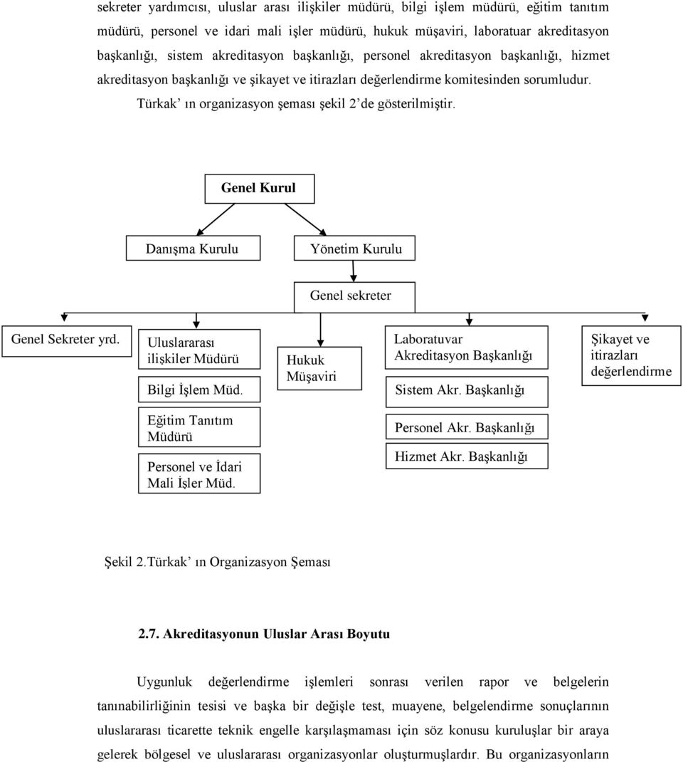 Türkak ın organizasyon şeması şekil 2 de gösterilmiştir. Genel Kurul Danışma Kurulu Yönetim Kurulu Genel sekreter Genel Sekreter. yrd. Uluslararası ilişkiler Müdürü Bilgi İşlem Müd.