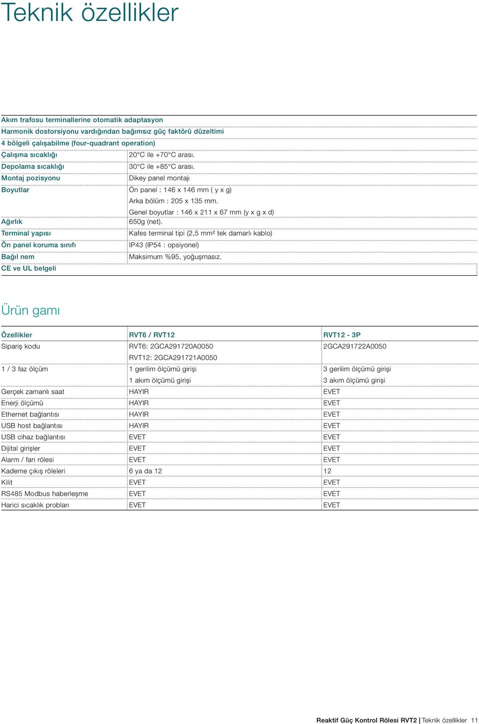 Genel boyutlar : 146 x 211 x 67 mm (y x g x d) Ağırlık 650g (net).