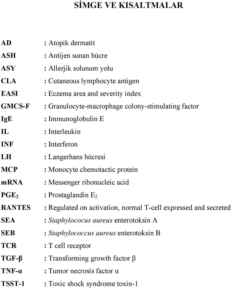 protein : Messenger ribonucleic acid PGE 2 : Prostaglandin E 2 RANTES : Regulated on activation, normal T-cell expressed and secreted SEA : Staphylococus aureus