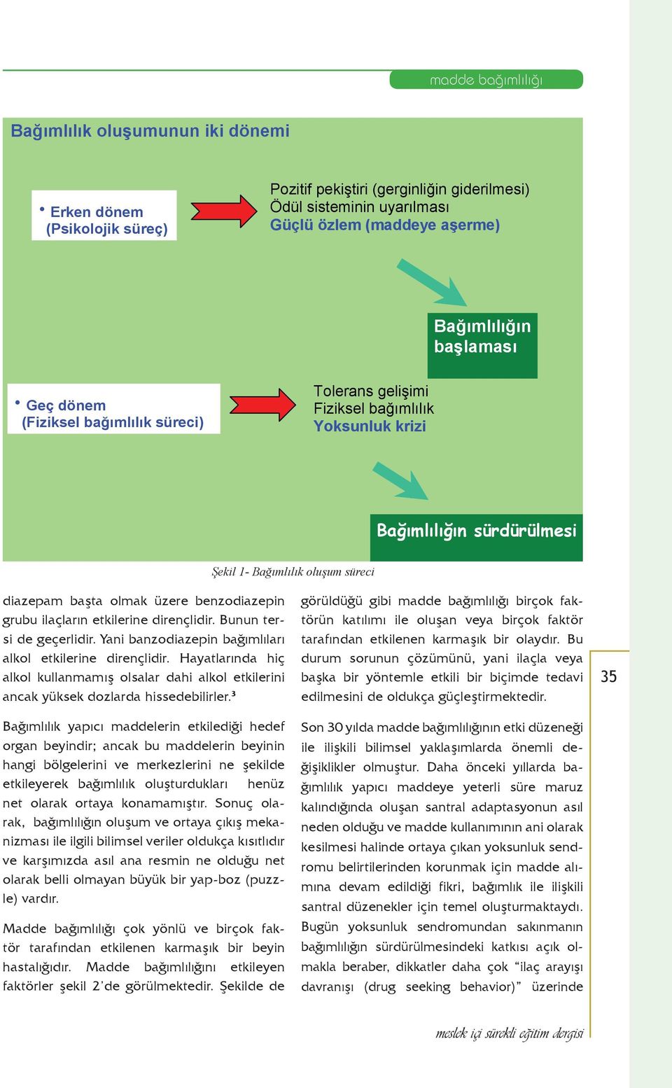 etkilerine dirençlidir. Bunun tersi de geçerlidir. Yani banzodiazepin bağımlıları alkol etkilerine dirençlidir.