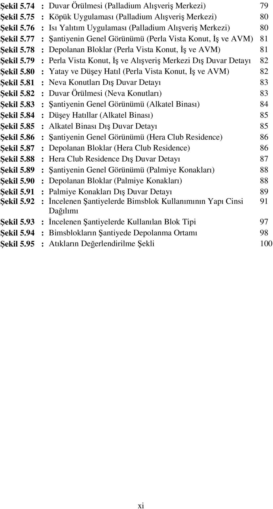 78 : Depolanan Bloklar (Perla Vista Konut, İş ve AVM) 81 Şekil 5.79 : Perla Vista Konut, İş ve Alışveriş Merkezi Dış Duvar Detayı 82 Şekil 5.