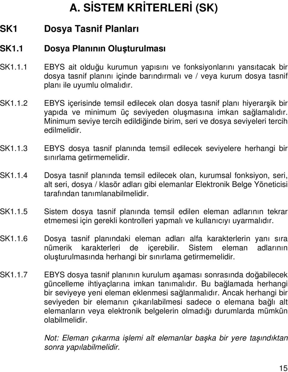 planını içinde barındırmalı ve / veya kurum dosya tasnif planı ile uyumlu olmalıdır.