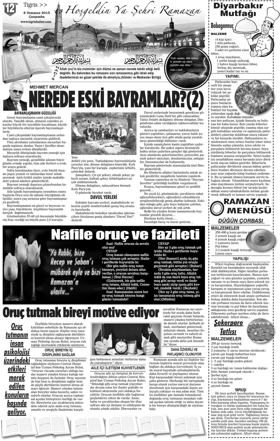 (2) BAYRAMLAŞMANIN GÜZELLİĞİ Genel bayramlaşma cami çıkışlarında olurdu. Tanıdık olsun, olmasın camiden çıkanlar büyük bir içtenlikle kucaklaşır, küçükler büyüklerin ellerini öperek bayramlaşırlardı.