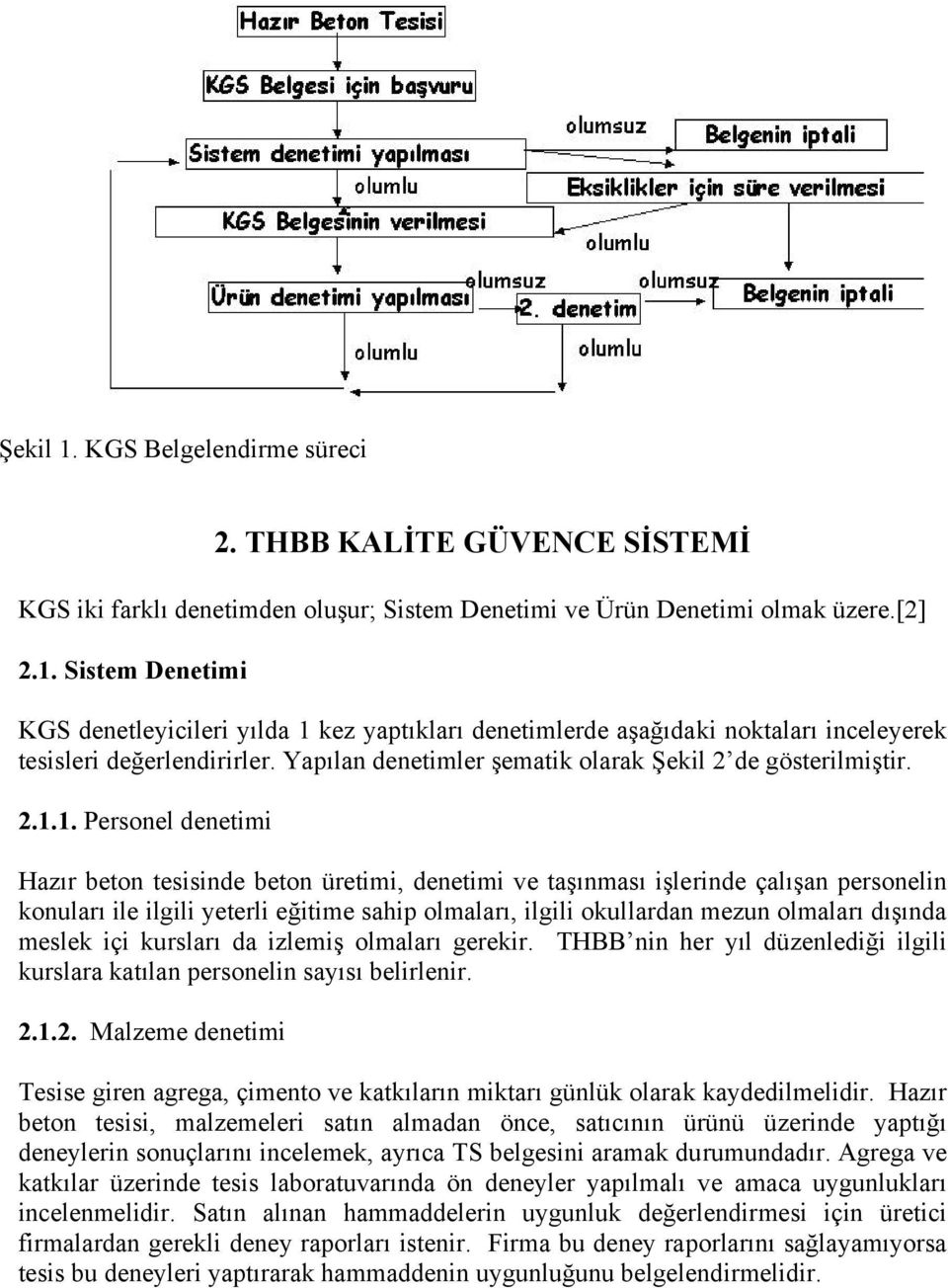 1. Personel denetimi Hazır beton tesisinde beton üretimi, denetimi ve taşınması işlerinde çalışan personelin konuları ile ilgili yeterli eğitime sahip olmaları, ilgili okullardan mezun olmaları