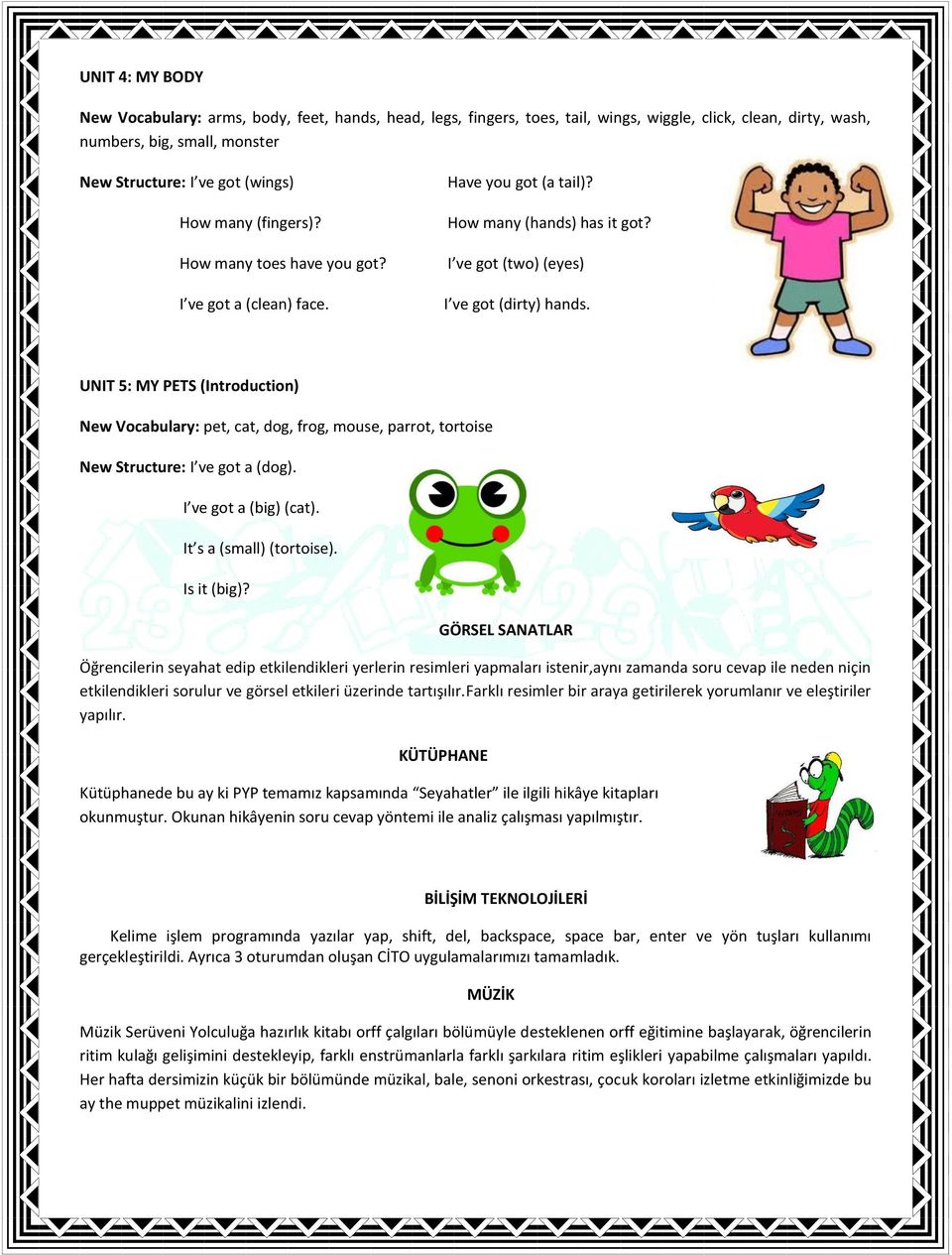 UNIT 5: MY PETS (Introduction) New Vocabulary: pet, cat, dog, frog, mouse, parrot, tortoise New Structure: I ve got a (dog). I ve got a (big) (cat). It s a (small) (tortoise). Is it (big)?