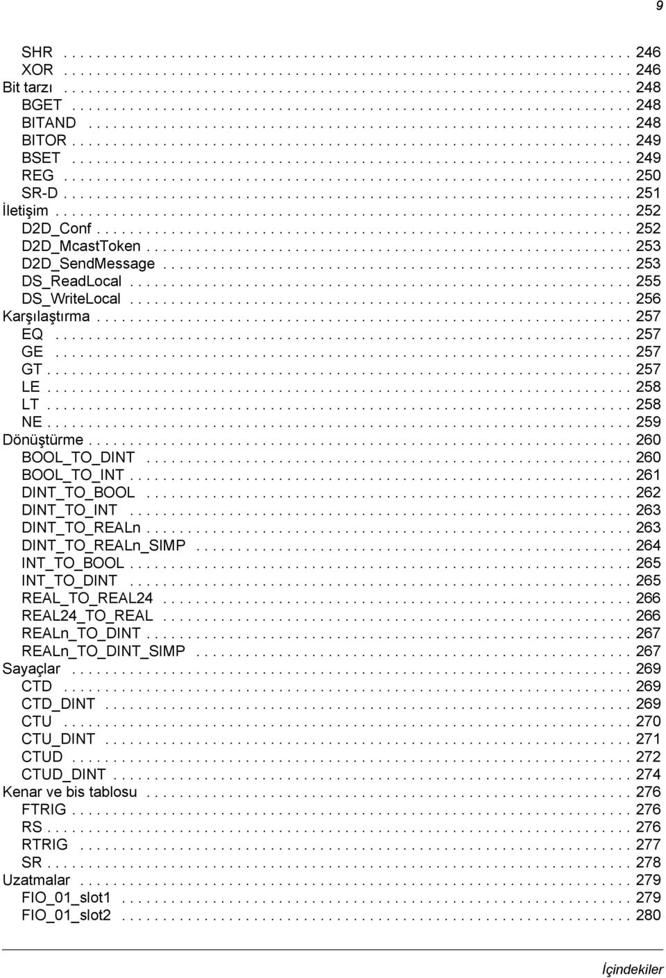 ................................................................... 249 REG..................................................................... 250 SR-D..................................................................... 251 İletişim.