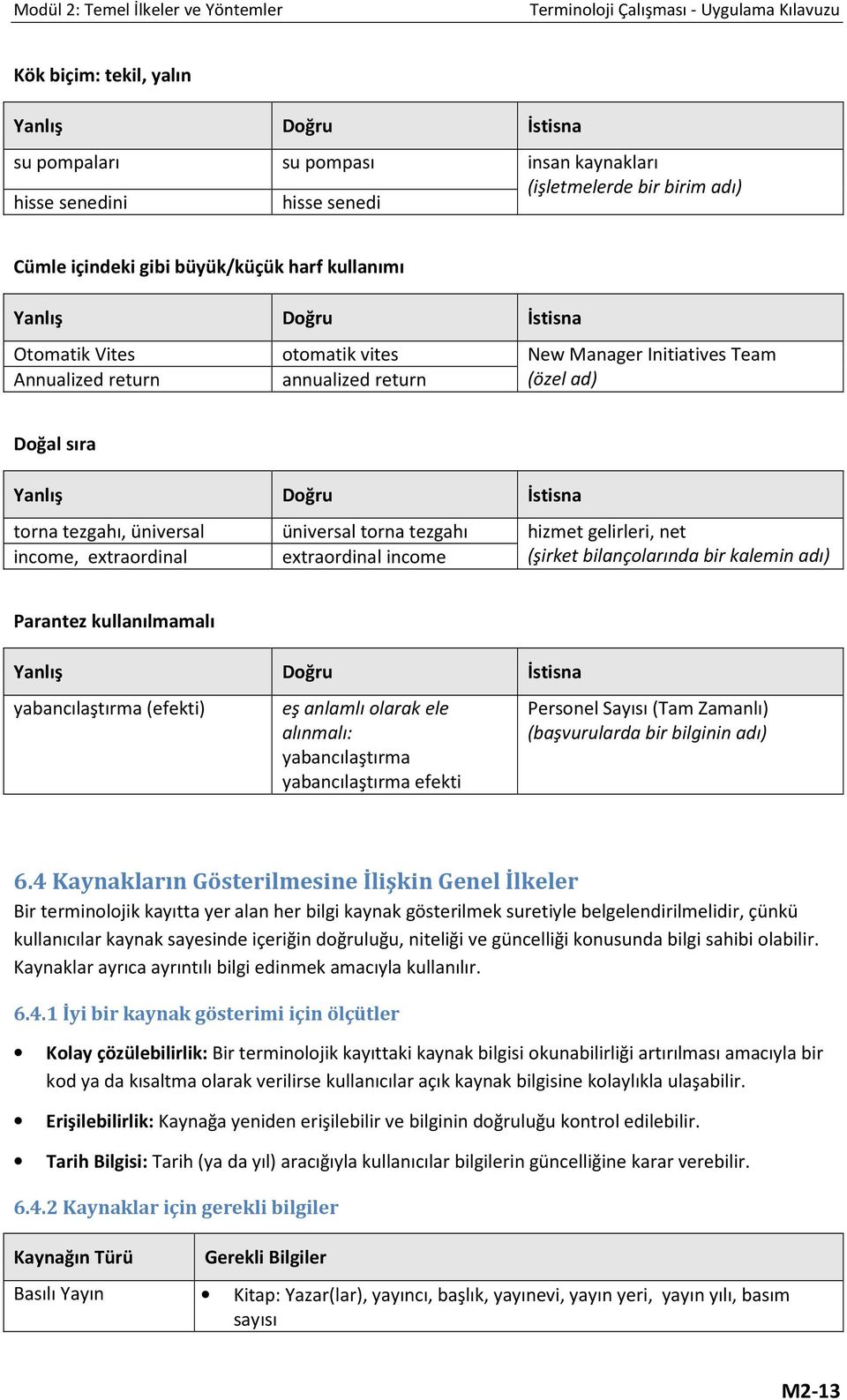 ad) Doğal sıra Yanlış Doğru İstisna torna tezgahı, üniversal üniversal torna tezgahı hizmet gelirleri, net income, extraordinal extraordinal income (şirket bilançolarında bir kalemin adı) Parantez