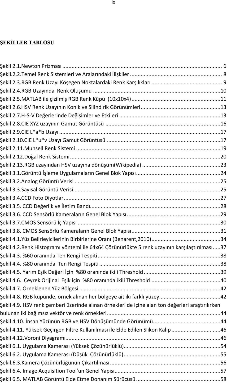 H-S-V Değerlerinde Değişimler ve Etkileri...13 Şekil 2.8.CIE XYZ uzayının Gamut Görüntüsü...16 Şekil 2.9.CIE L*a*b Uzayı...17 Şekil 2.10.CIE L*u*v Uzayı Gamut Görüntüsü...17 Şekil 2.11.