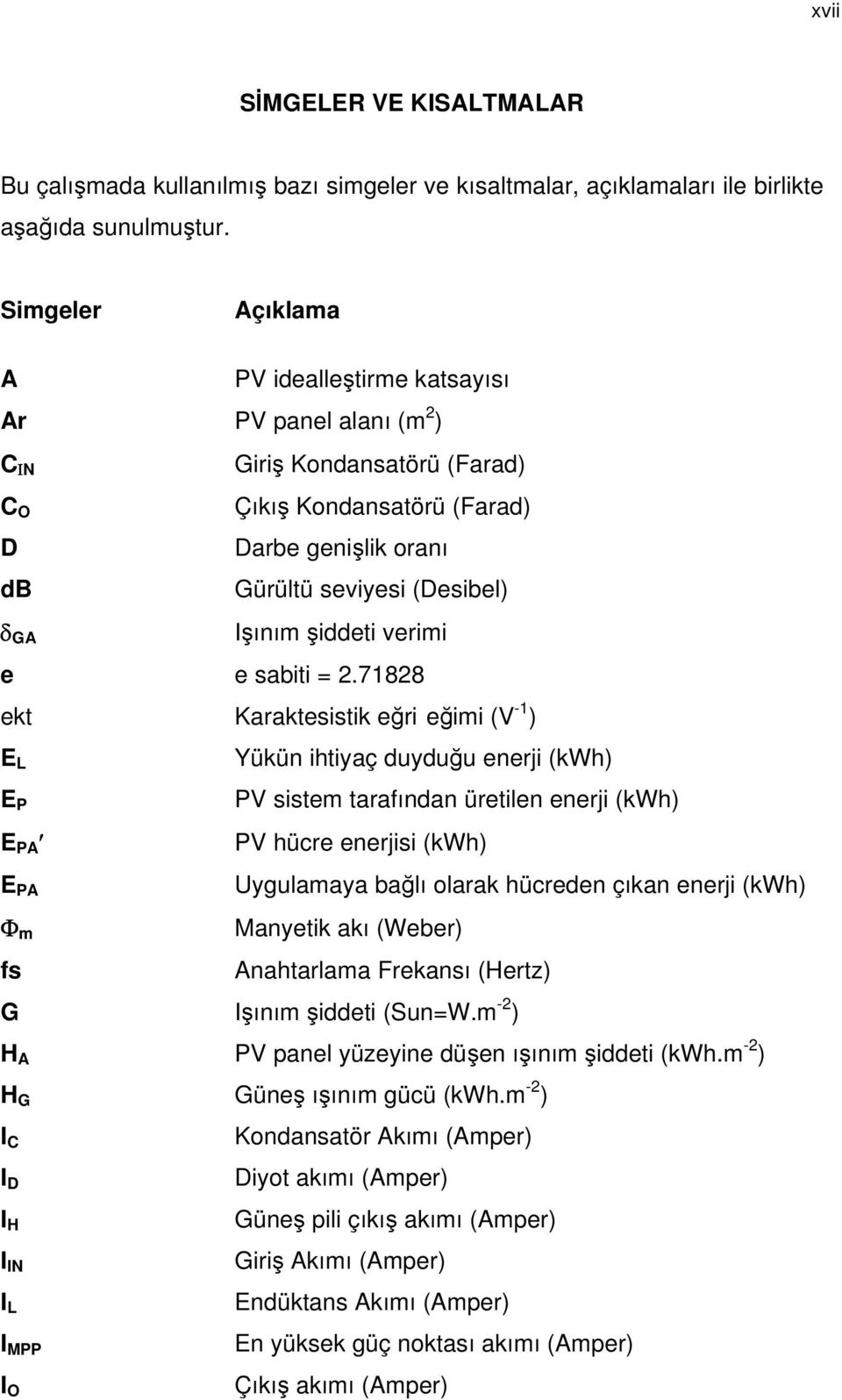 şiddeti verimi e e sabiti = 2.