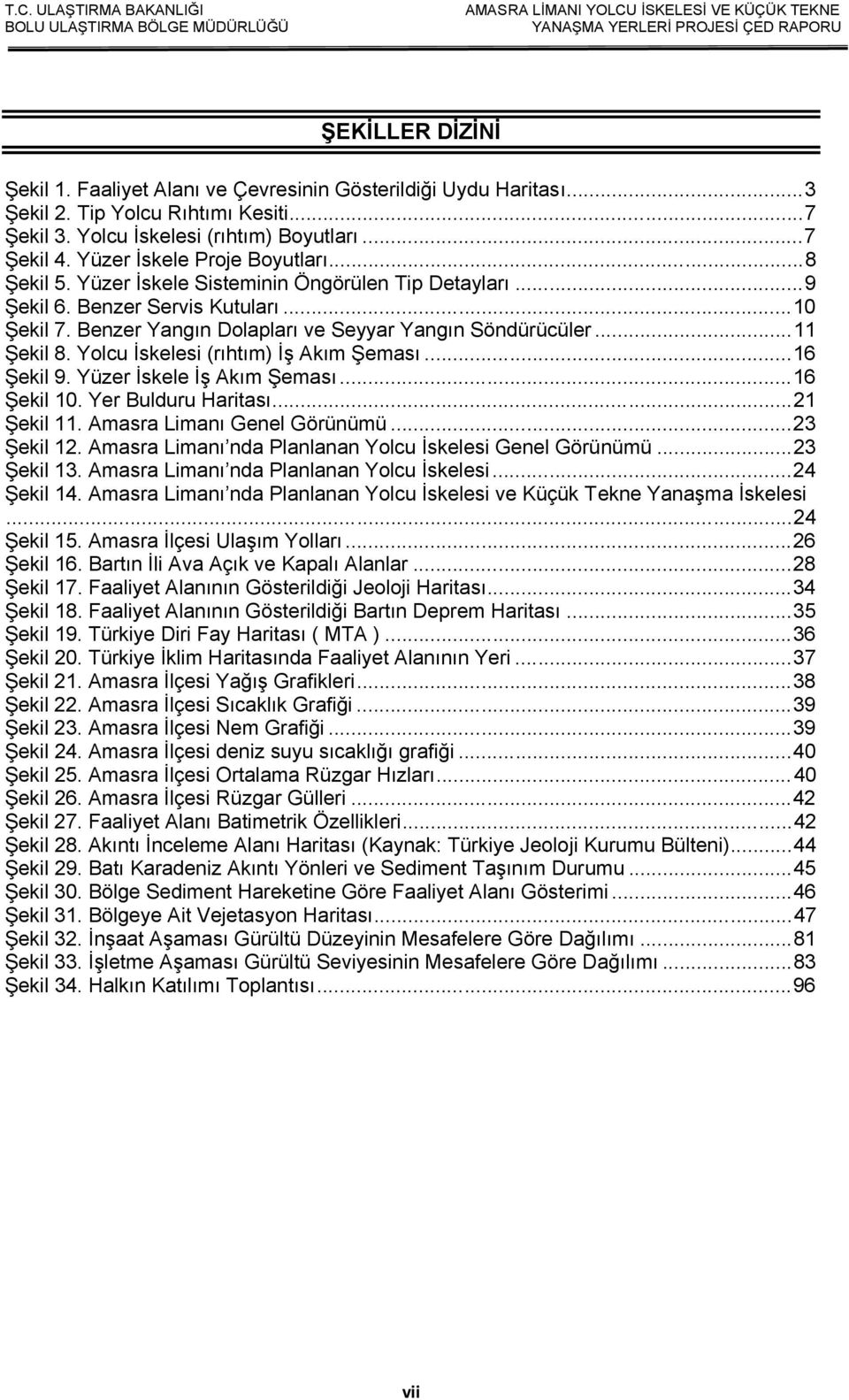 .. 11 Şekil 8. Yolcu İskelesi (rıhtım) İş Akım Şeması... 16 Şekil 9. Yüzer İskele İş Akım Şeması... 16 Şekil 10. Yer Bulduru Haritası... 21 Şekil 11. Amasra Limanı Genel Görünümü... 23 Şekil 12.