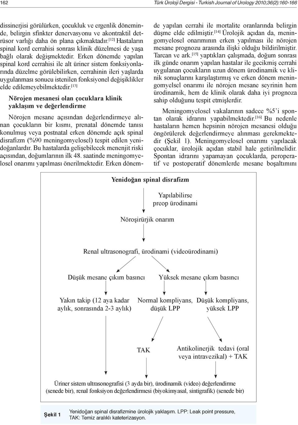 Erken dönemde yapılan spinal kord cerrahisi ile alt üriner sistem fonksiyonlarında düzelme görülebilirken, cerrahinin ileri yaşlarda uygulanması sonucu istenilen fonksiyonel değişiklikler elde