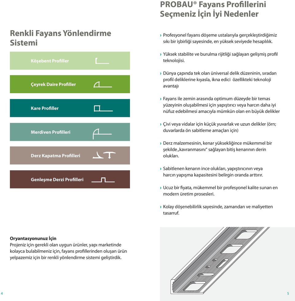 Yüksek stabilite ve burulma rijitliği sağlayan gelişmiş profil teknolojisi.