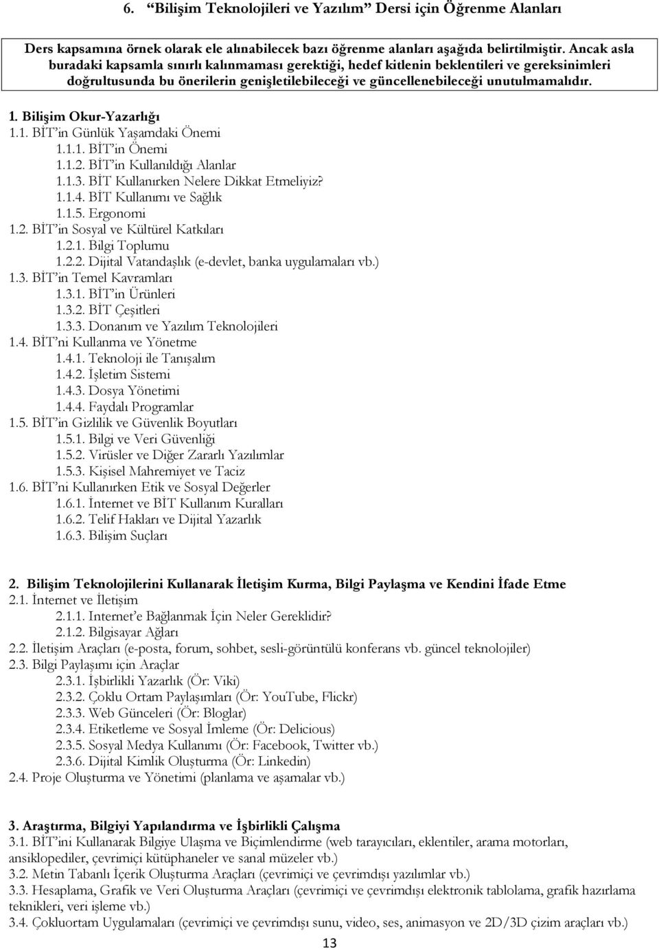 Bilişim Okur-Yazarlığı 1.1. BİT in Günlük Yaşamdaki Önemi 1.1.1. BİT in Önemi 1.1.2. BİT in Kullanıldığı Alanlar 1.1.3. BİT Kullanırken Nelere Dikkat Etmeliyiz? 1.1.4. BİT Kullanımı ve Sağlık 1.1.5.