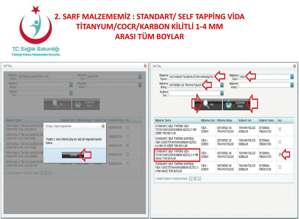 VİDA TİTANYUM/COCR/KARBON