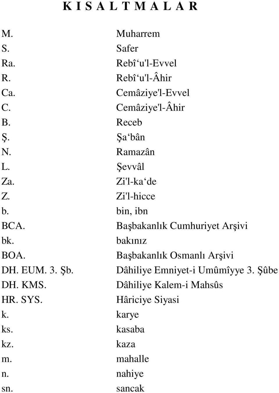 Başbakanlık Cumhuriyet Arşivi bk. bakınız BOA. Başbakanlık Osmanlı Arşivi DH. EUM. 3. Şb.