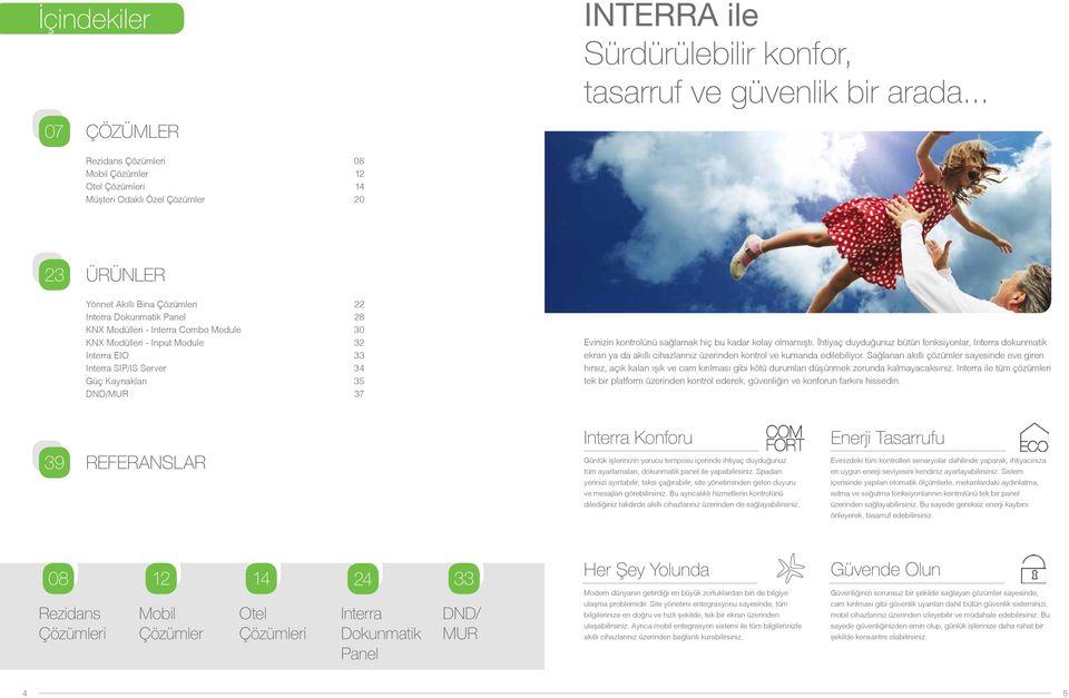 Module KNX Modülleri - Input Module Interra EIO Interra SIP/IS Server Güç Kaynakları DND/MUR 22 28 30 32 33 34 35 37 Evinizin kontrolünü sağlamak hiç bu kadar kolay olmamıştı.