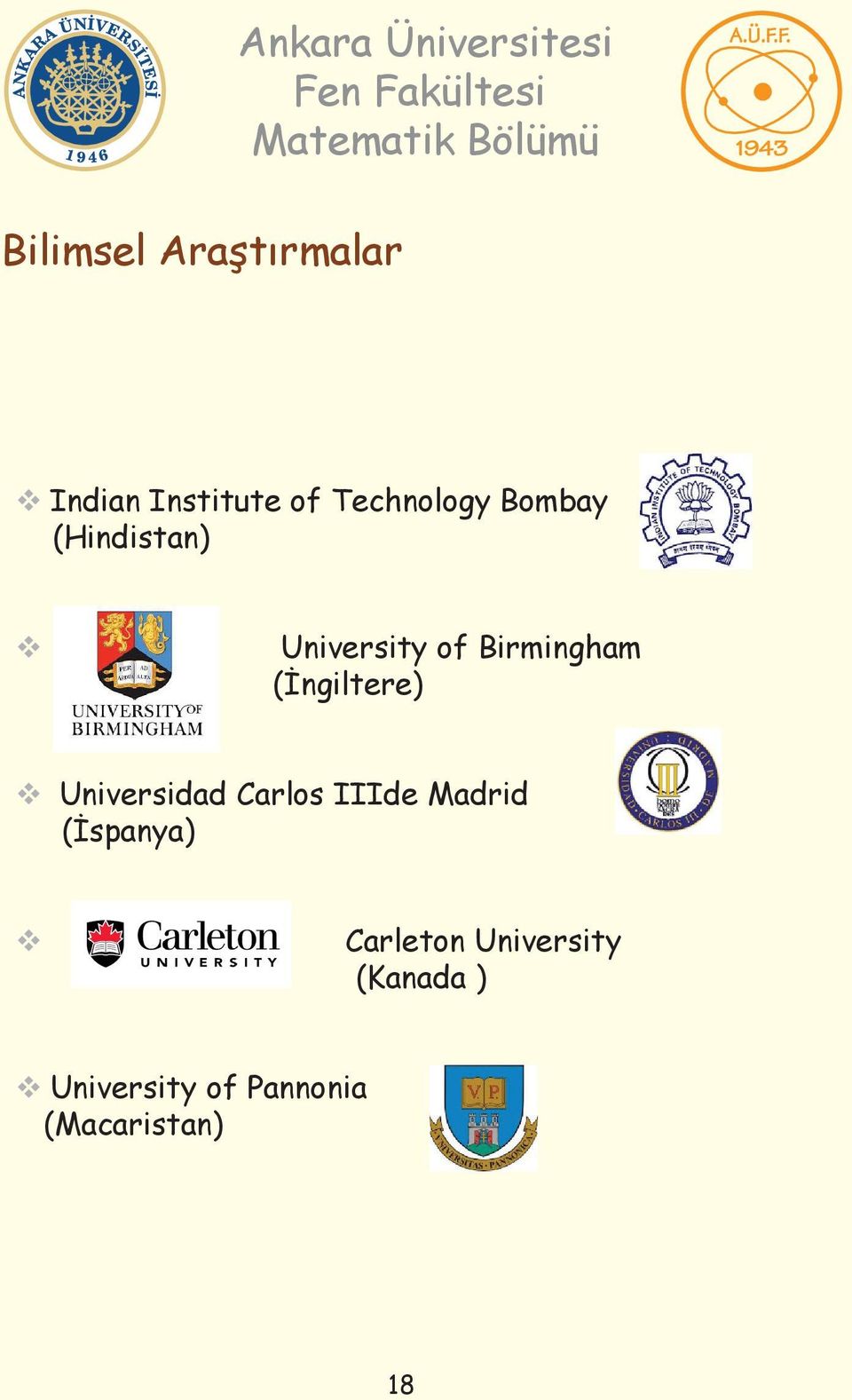 (ngiltere) Universidad Carlos IIIde Madrid (spanya)