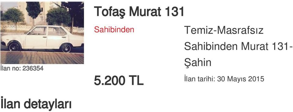 Sahibinden Murat 131- Şahin 5.