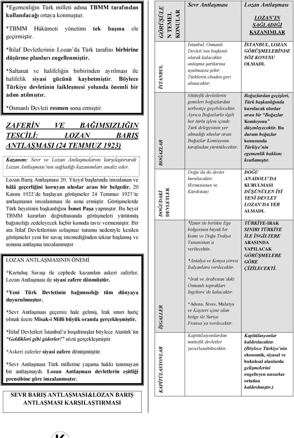 *Saltanat ve halifeliğin birbirinden ayrılması ile halifelik siyasi gücünü kaybetmiģtir. Böylece Türkiye devletinin laikleģmesi yolunda önemli bir adım atılmıģtır.