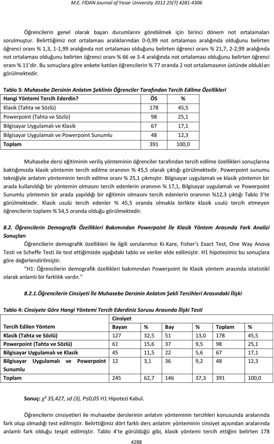 aralığında not ortalaması olduğunu belirten öğrenci oranı % 66 ve 3-4 aralığında not ortalaması olduğunu belirten öğrenci oranı % 11 dir.