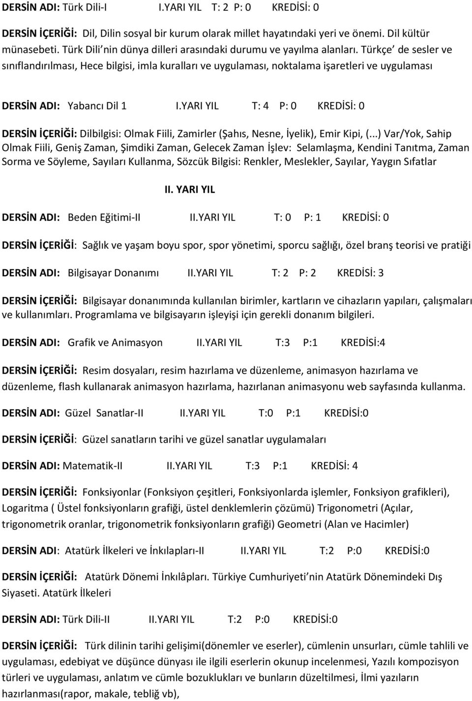 Türkçe de sesler ve sınıflandırılması, Hece bilgisi, imla kuralları ve uygulaması, noktalama işaretleri ve uygulaması DERSİN ADI: Yabancı Dil 1 I.