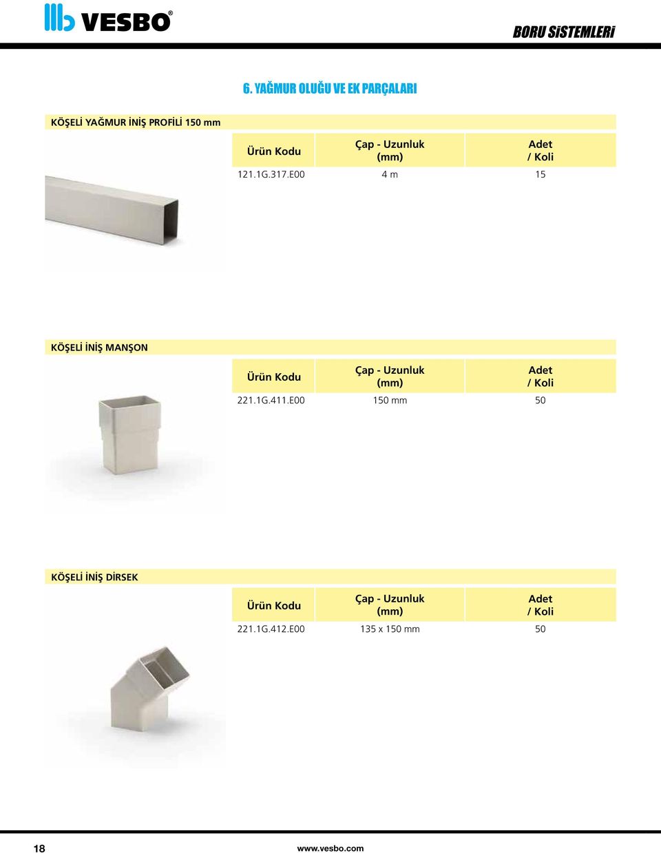 E00 4 m KÖŞELİ İNİŞ MANŞON 22.G.4.E00 mm KÖŞELİ İNİŞ İRSEK 22.