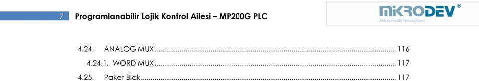 ANALOG MUX... 116 4.24.1. WORD MUX.