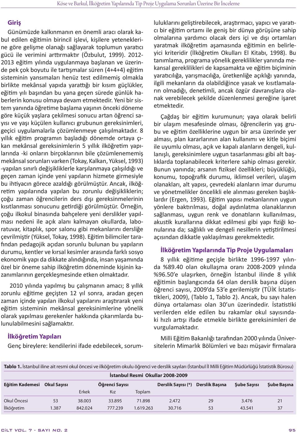 2012-2013 eğitim yılında uygulanmaya başlanan ve üzerinde pek çok boyutu ile tartışmalar süren (4+4+4) eğitim sisteminin yansımaları henüz test edilmemiş olmakla birlikte mekânsal yapıda yarattığı