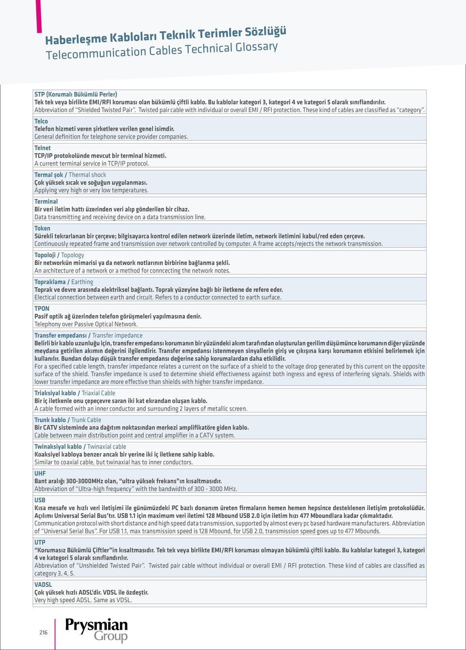 These kind of cables are classified as category. Telco Telefon hizmeti veren şirketlere verilen genel isimdir. General definition for telephone service provider companies.