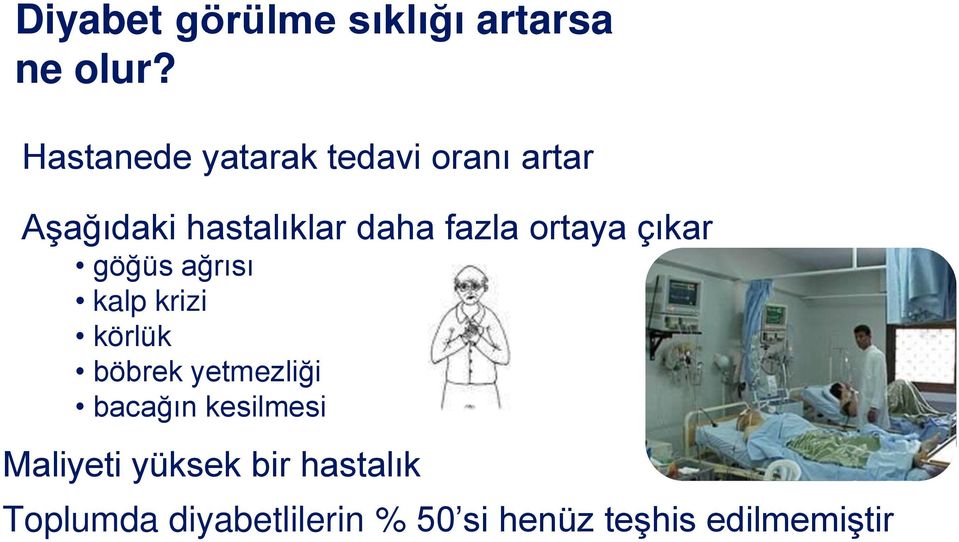 ortaya çıkar göğüs ağrısı kalp krizi körlük böbrek yetmezliği bacağın