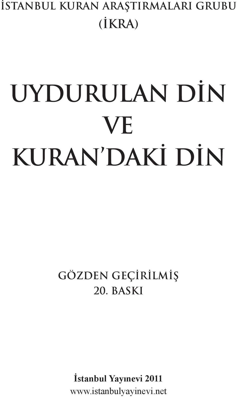 DİN GÖZDEN GEÇİRİLMİŞ 20.