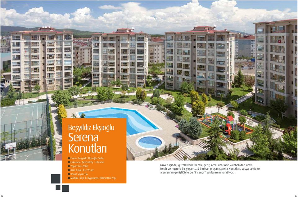 775 m 2 Konut Sayısı: 86 Mutfak Proje & Uygulama: Milimetrik Yapı Güven içinde, güzelliklerle bezeli,