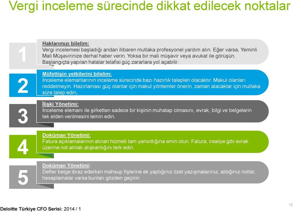 Müfettişin yetkilerini bilelim: İnceleme elemanlarının inceleme sürecinde bazı hazırlık talepleri olacaktır. Makul olanları reddetmeyin.