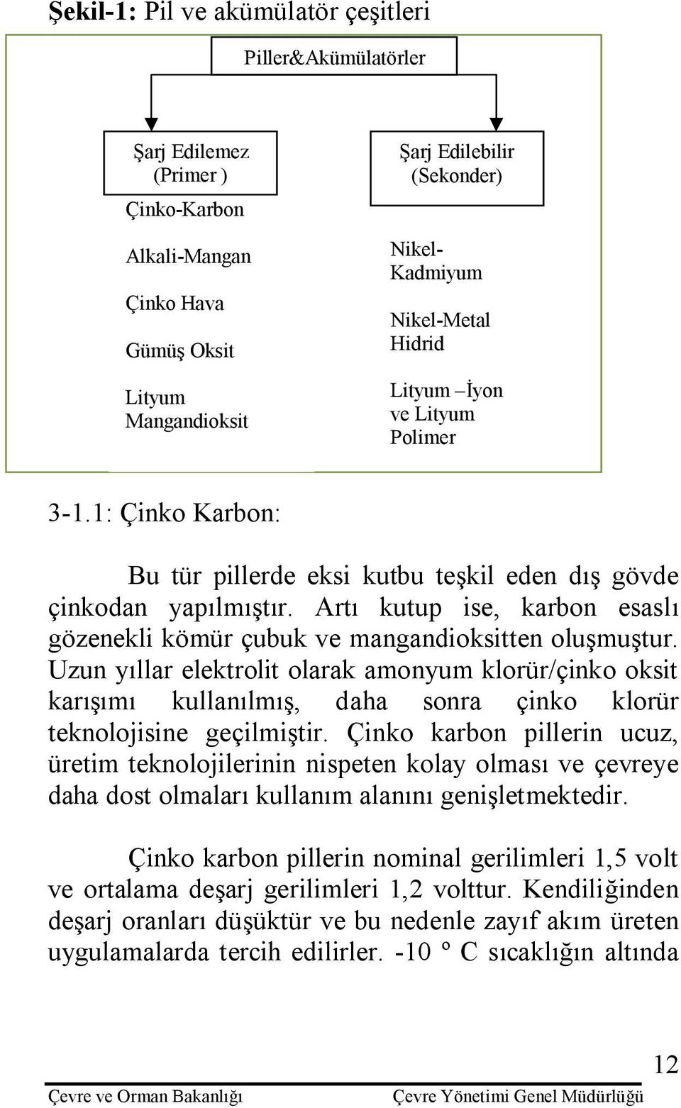 Artı kutup ise, karbon esaslı gözenekli kömür çubuk ve mangandioksitten oluşmuştur.