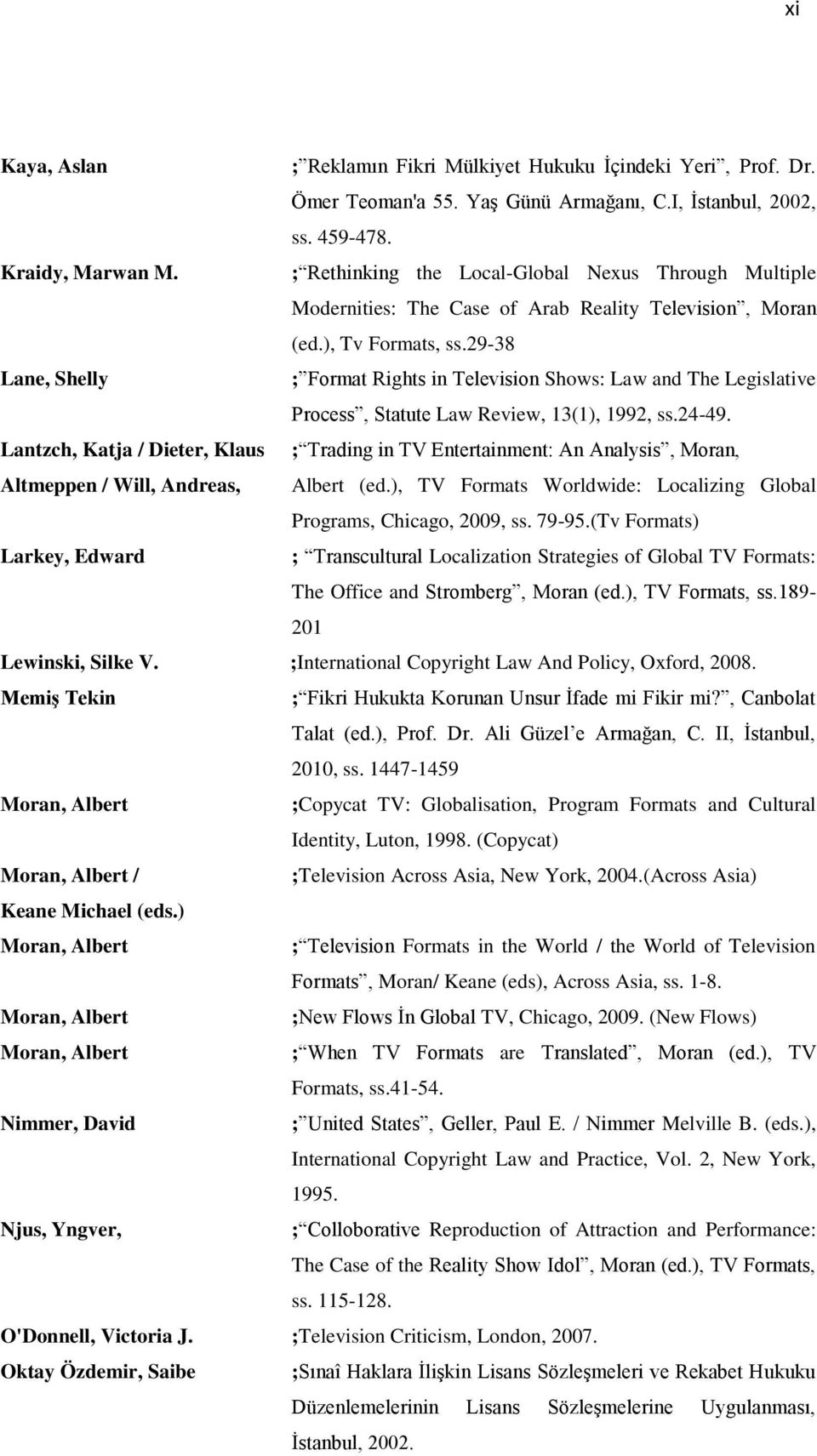 29-38 Lane, Shelly ; Format Rights in Television Shows: Law and The Legislative Process, Statute Law Review, 13(1), 1992, ss.24-49.
