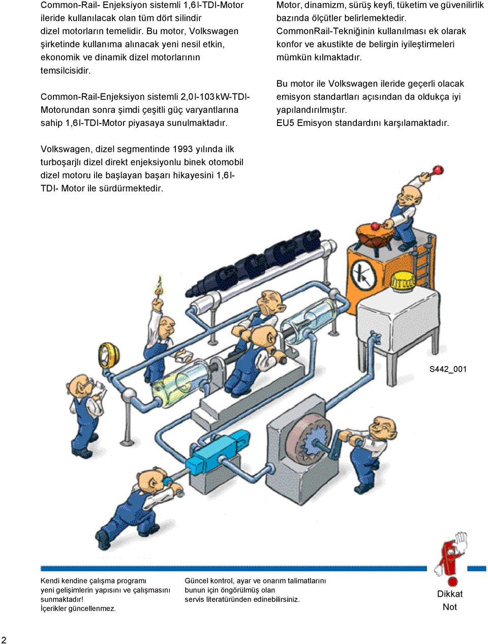 Common-Rail-Enjeksiyon sistemli 2,0l-103kW-TDI- Motorundan sonra şimdi çeşitli güç varyantlarına sahip 1,6l-TDI-Motor piyasaya sunulmaktadır.