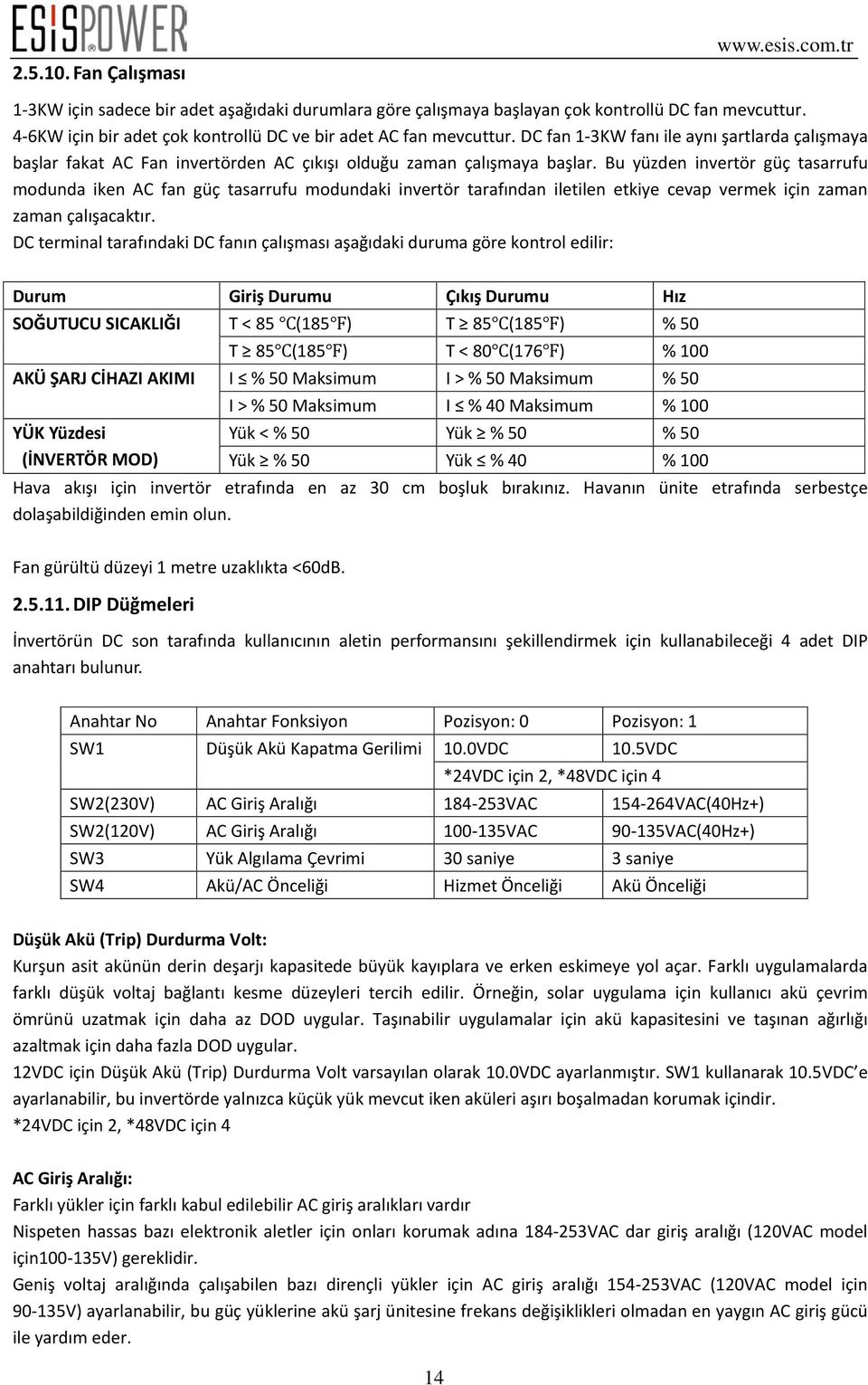 Bu yüzden invertör güç tasarrufu modunda iken AC fan güç tasarrufu modundaki invertör tarafından iletilen etkiye cevap vermek için zaman zaman çalışacaktır.