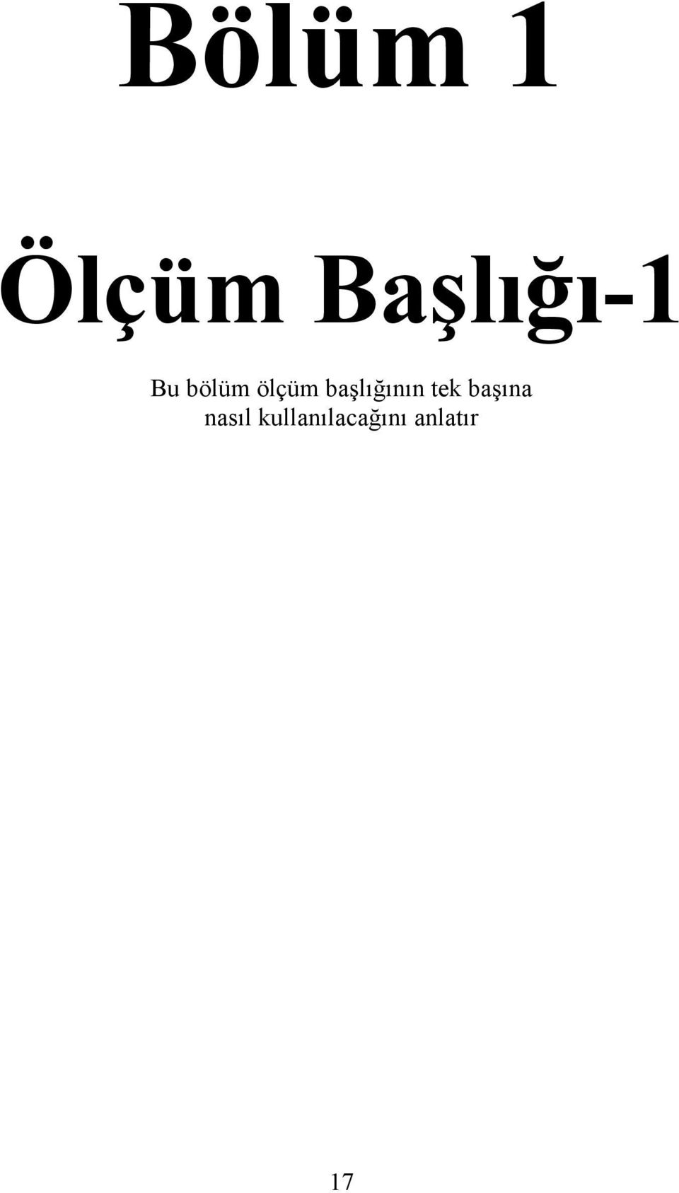 başlığının tek başına